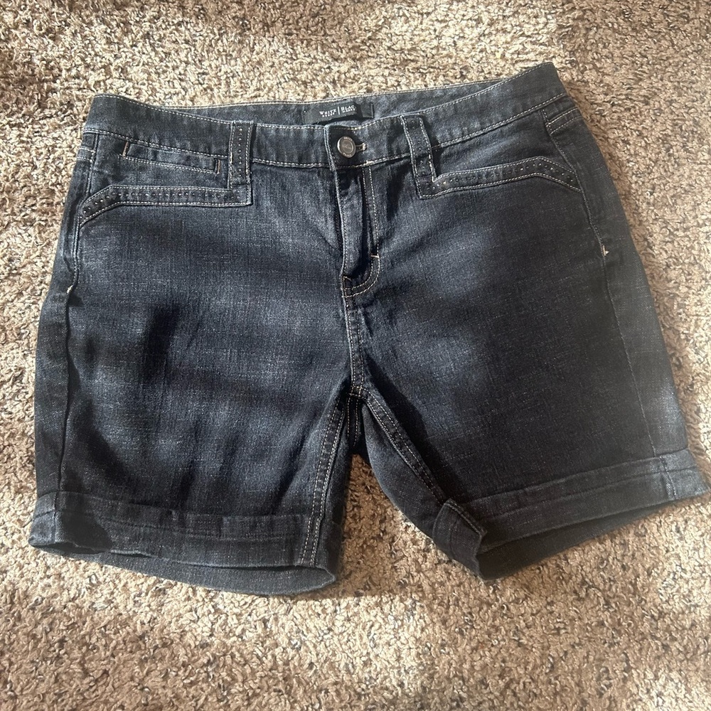 White House Black Market Cuffed Jean Shorts